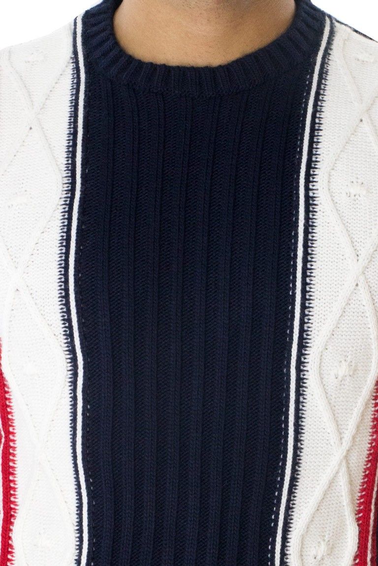 Maglione uomo lana invernale casual regular intrecciato manica lunga girocollo