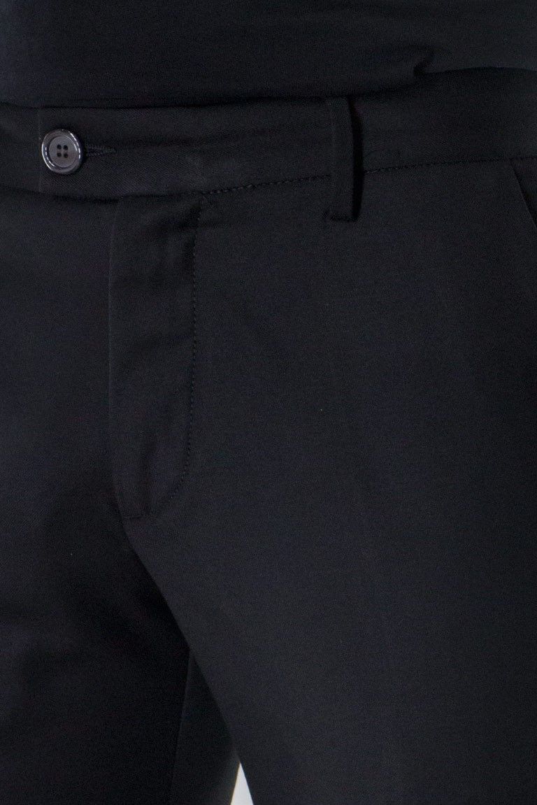 Pantalone uomo elegante slim tasca america invernale effetto lana elasticizzato