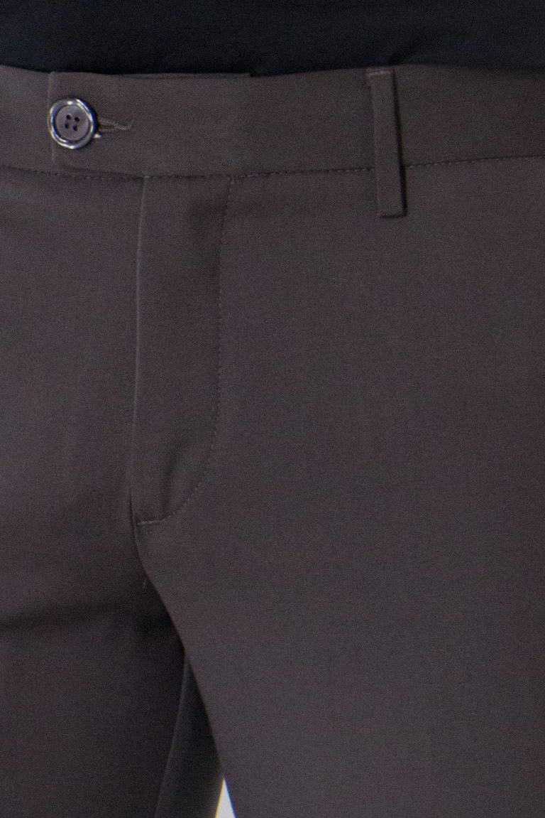 Pantalone uomo elegante slim tasca america invernale effetto lana elasticizzato