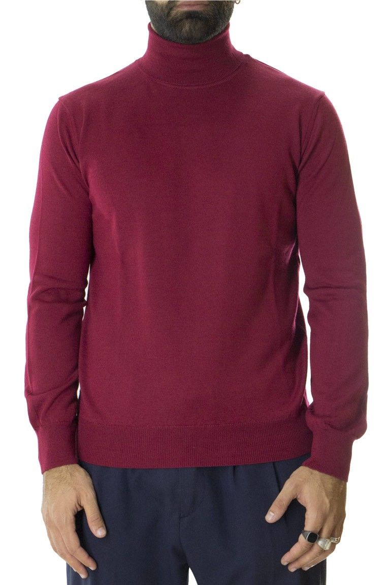 Maglioncino uomo collo alto misto merinos tinta unita invernale regular