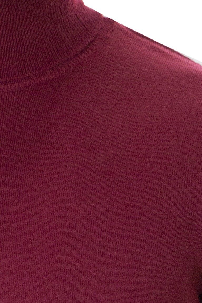 Maglioncino uomo collo alto misto merinos tinta unita invernale regular