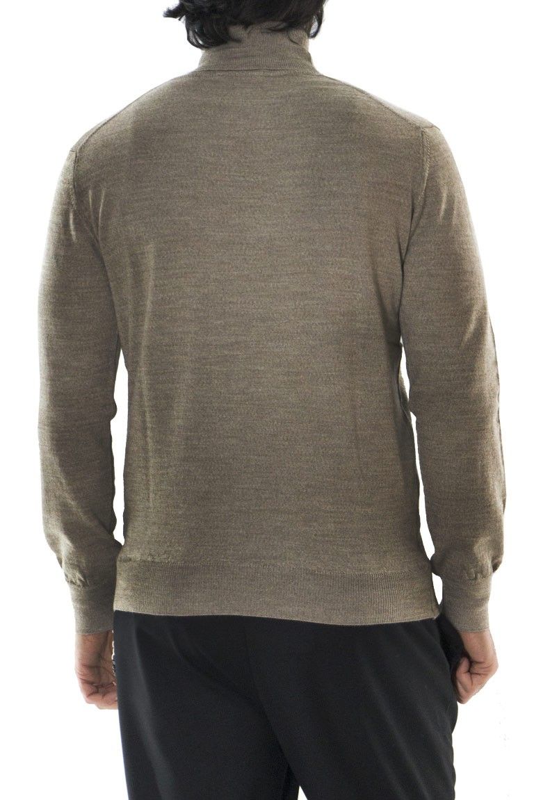 Maglioncino uomo collo alto misto merinos tinta unita invernale regular