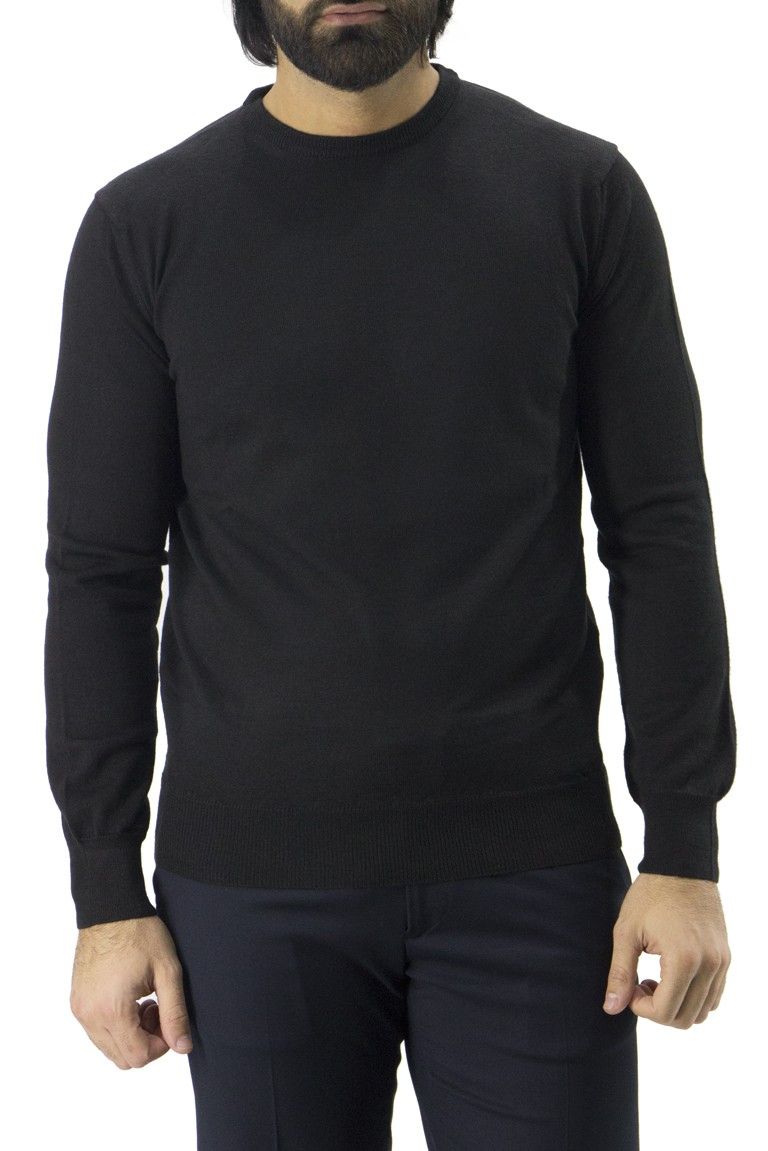 Maglioncino uomo girocollo misto merinos  invernale regular elasticizzato