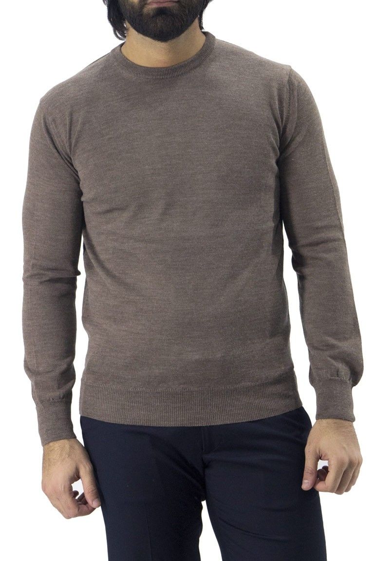 Maglioncino uomo girocollo misto merinos  invernale regular elasticizzato
