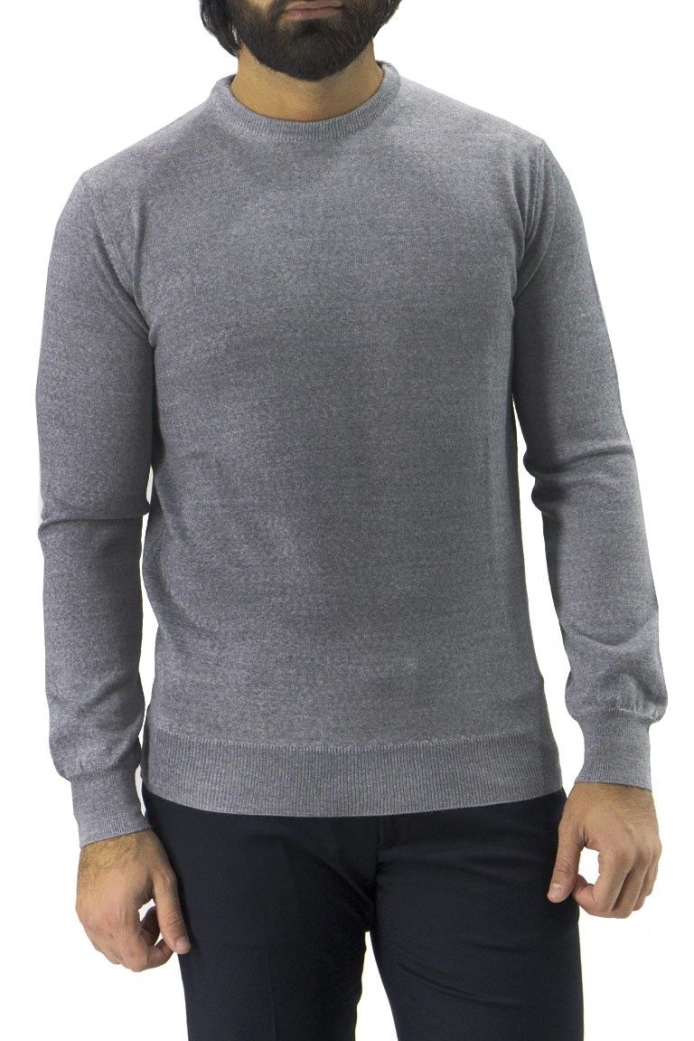 Maglioncino uomo girocollo misto merinos  invernale regular elasticizzato