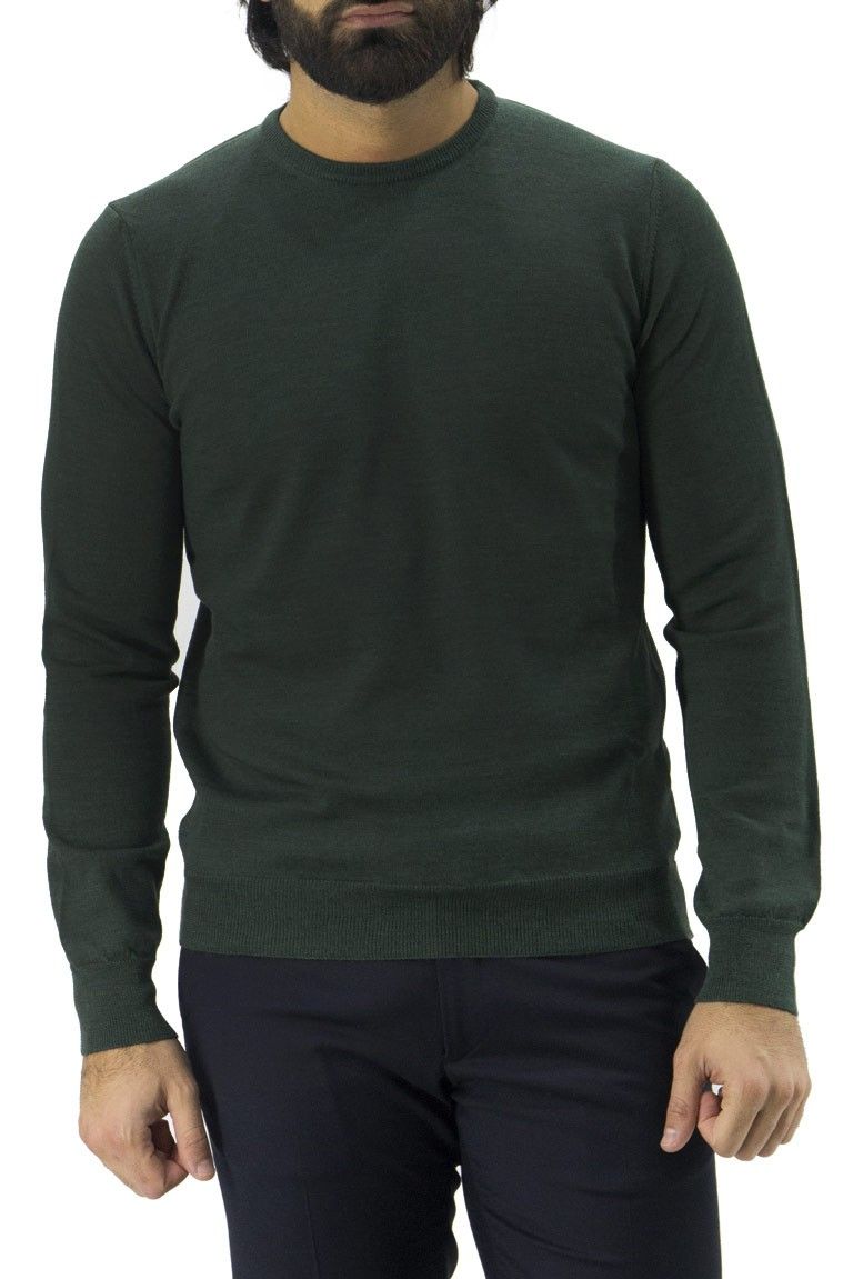 Maglioncino uomo girocollo misto merinos  invernale regular elasticizzato