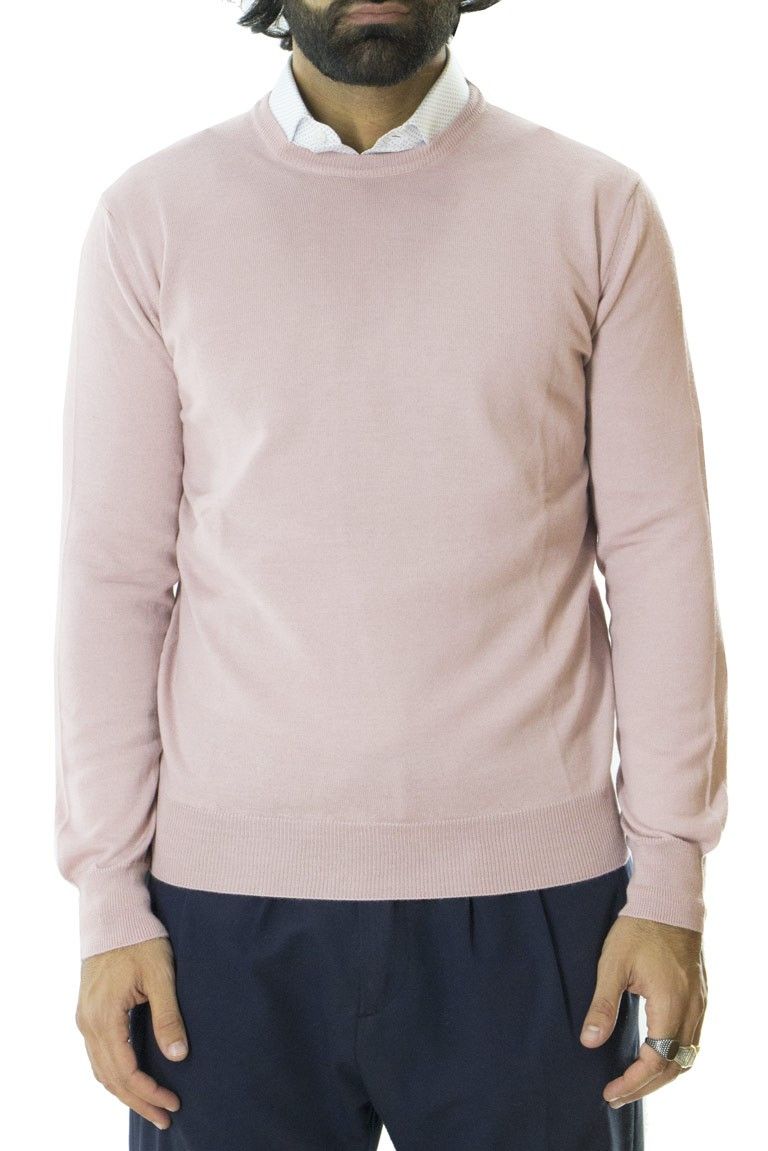 Maglioncino uomo girocollo misto merinos  invernale regular elasticizzato