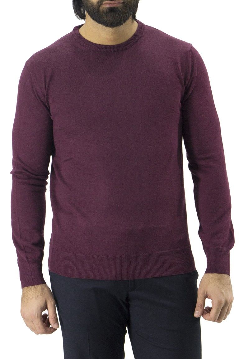 Maglioncino uomo girocollo misto merinos  invernale regular elasticizzato