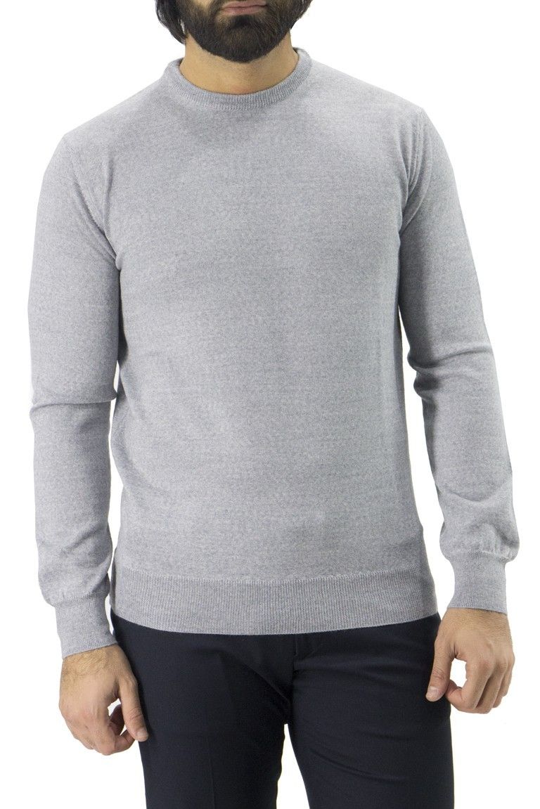 Maglioncino uomo girocollo misto merinos  invernale regular elasticizzato