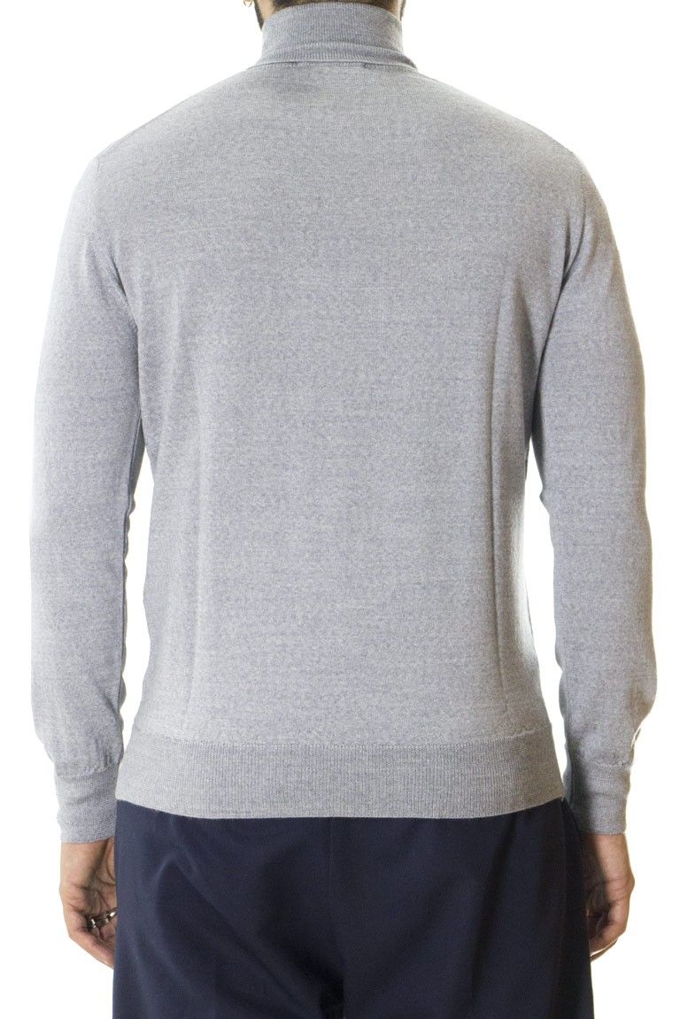 Maglioncino uomo collo alto misto merinos tinta unita invernale regular