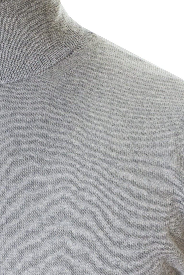 Maglioncino uomo collo alto misto merinos tinta unita invernale regular