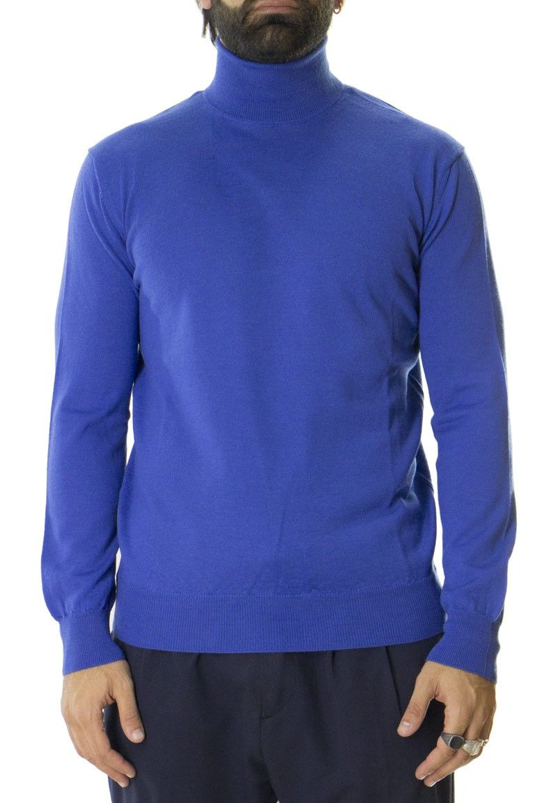 Maglioncino uomo collo alto misto merinos tinta unita invernale regular