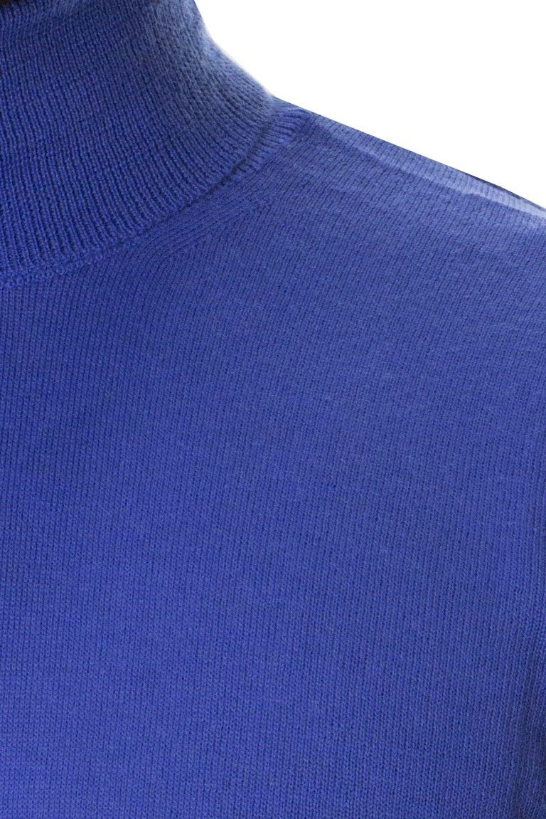 Maglioncino uomo collo alto misto merinos tinta unita invernale regular