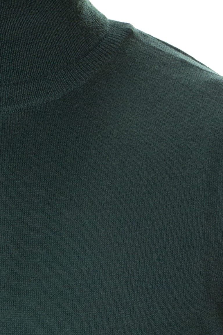 Maglioncino uomo collo alto misto merinos tinta unita invernale regular