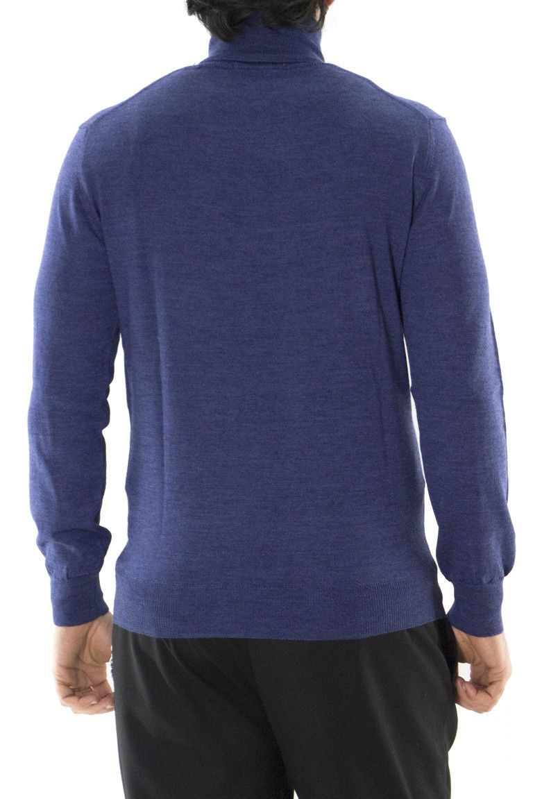 Maglioncino uomo collo alto misto merinos tinta unita invernale regular