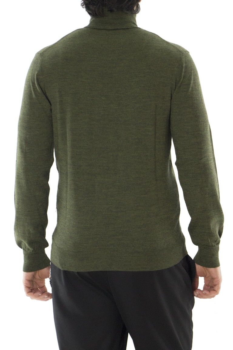Maglioncino uomo collo alto misto merinos tinta unita invernale regular