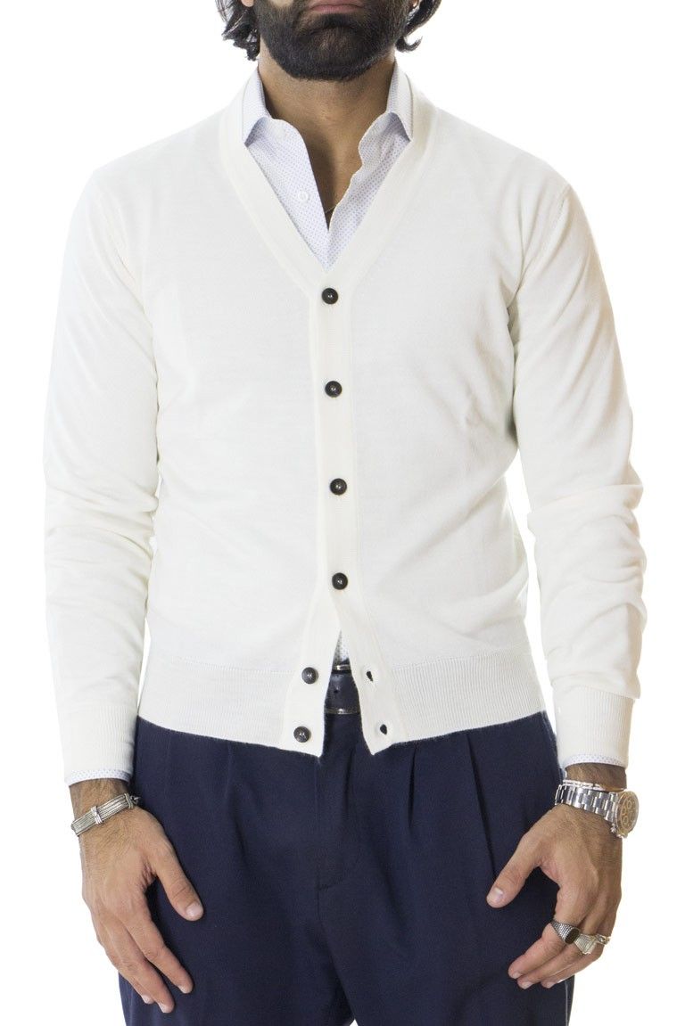 Cardigan uomo 6 bottoni misto merinos invernale regular fit