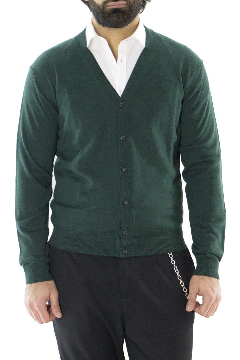 Cardigan uomo 6 bottoni misto merinos invernale regular fit