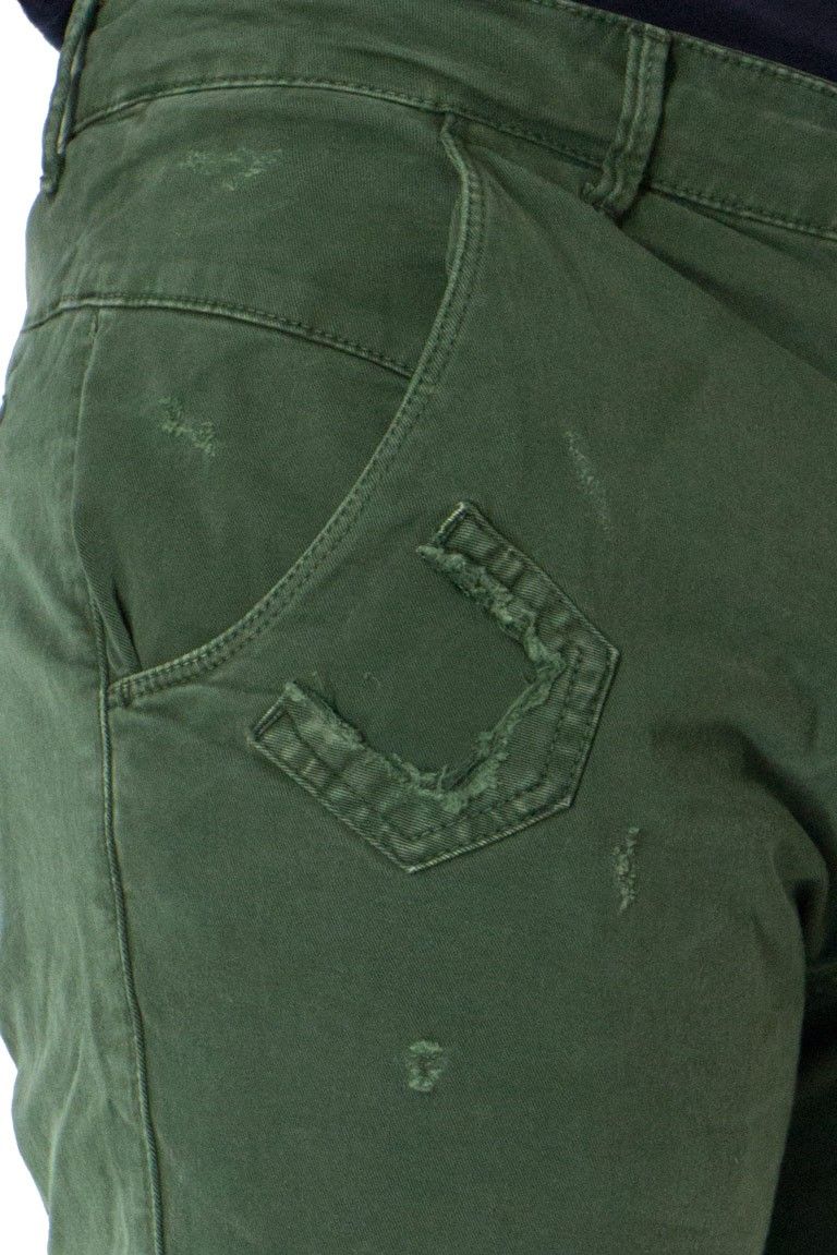 Pantalone uomo con tasconi invernale con risvolto alto sfrangiato