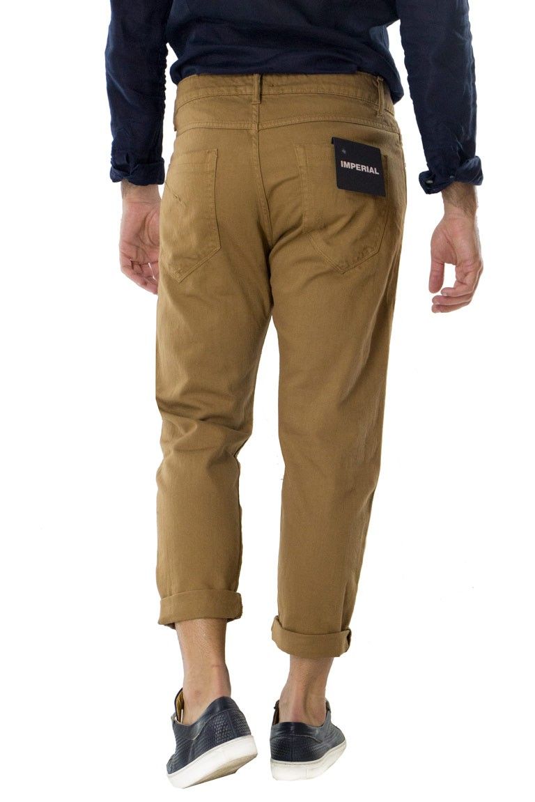 Jeans uomo cotone 100% casual regular fit 5 tasche con lievi rotture