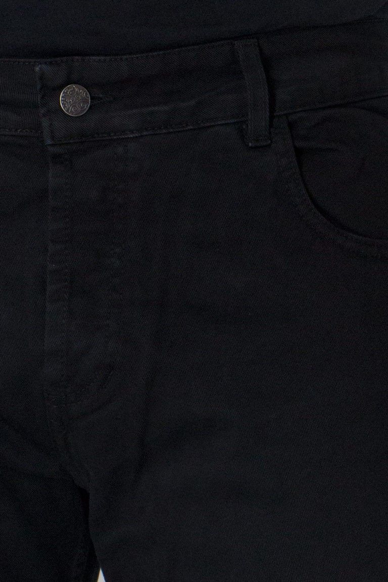 Pantalone uomo slim fit 5 tasche nero verde elastico invernale in cotone