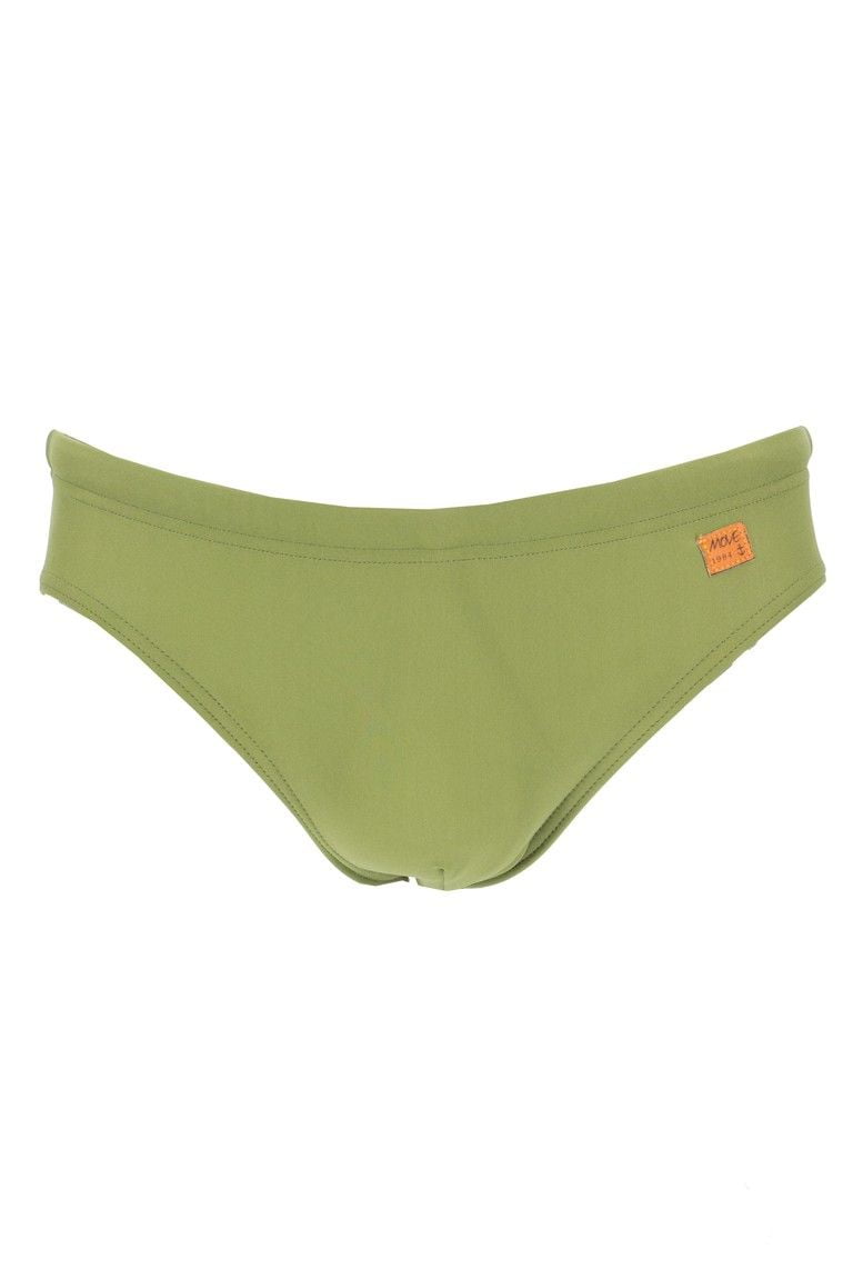 Costume da mare uomo modello slip in lycra tinta unita verde militare