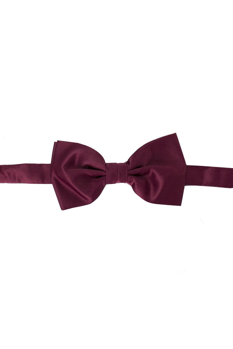 Papillon uomo tinta unita effetto seta blu bordeaux e nero da cerimonia tinta unita