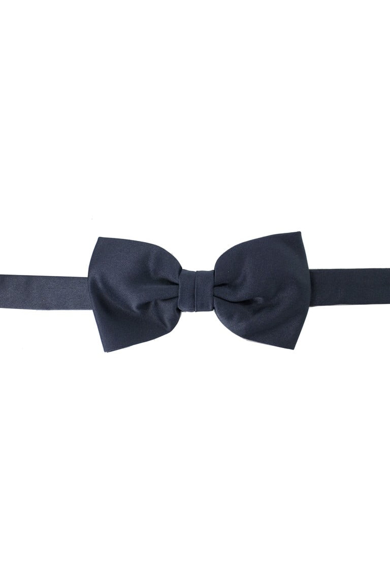 Papillon uomo tinta unita effetto seta blu bordeaux e nero da cerimonia tinta unita