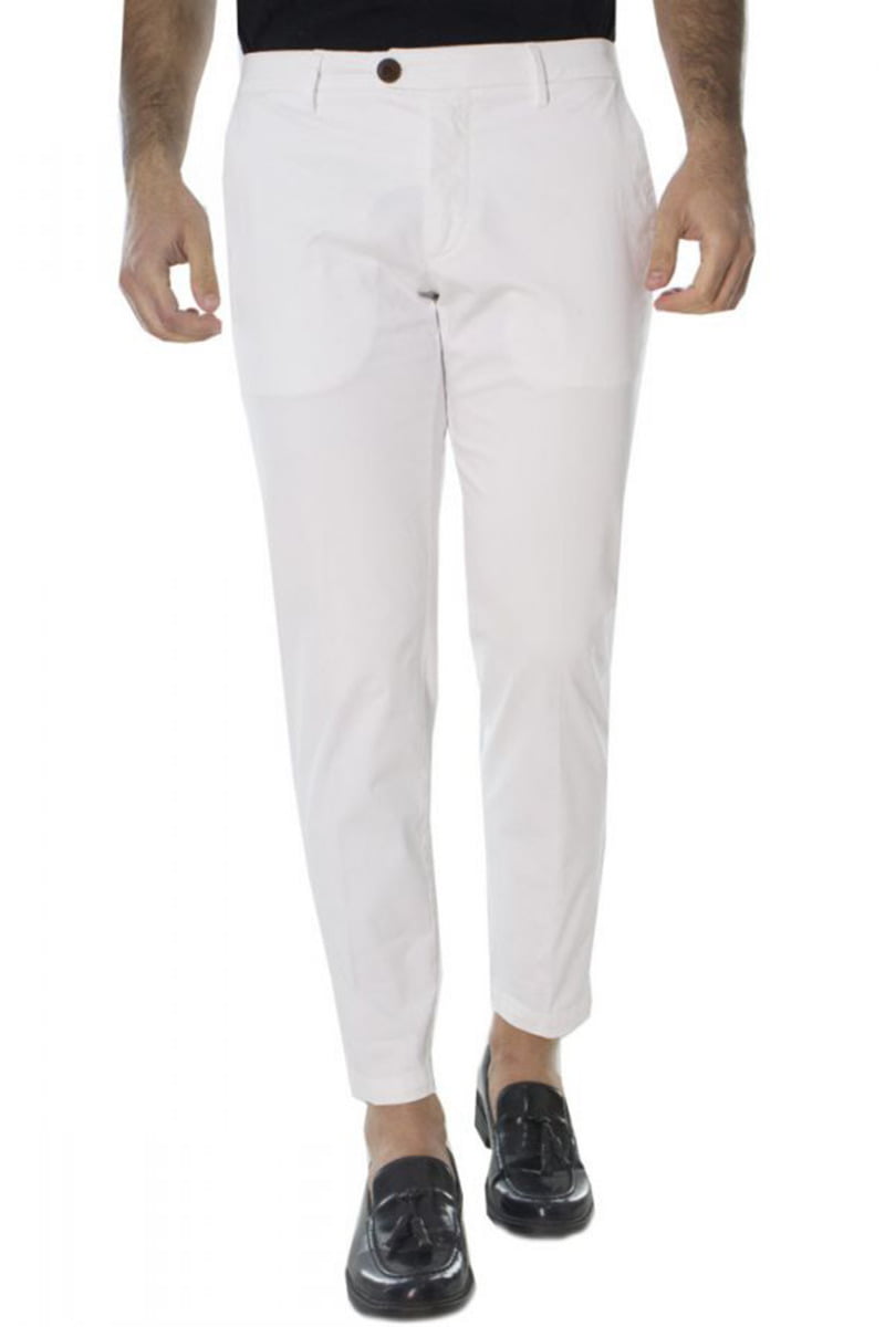 Pantalone Uomo in cotone Elasticizzato con tasca america tinta unita