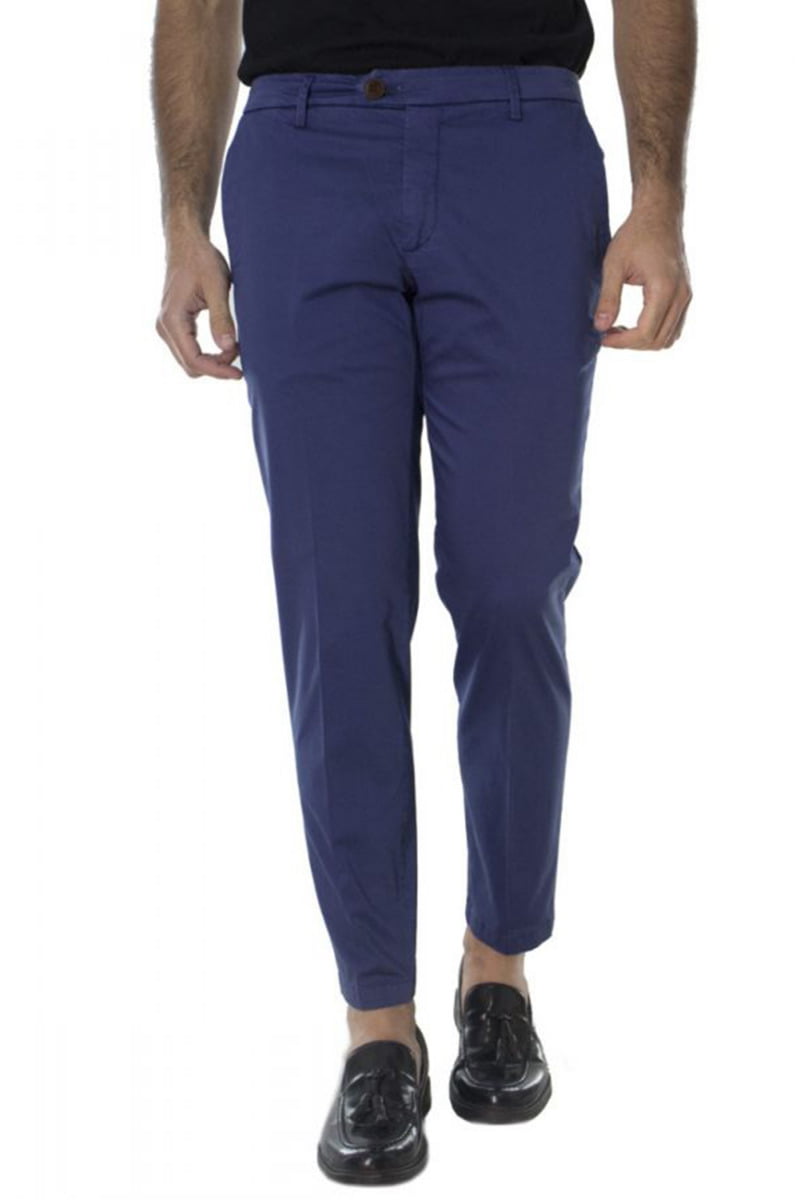 Pantalone Uomo in cotone Elasticizzato con tasca america tinta unita