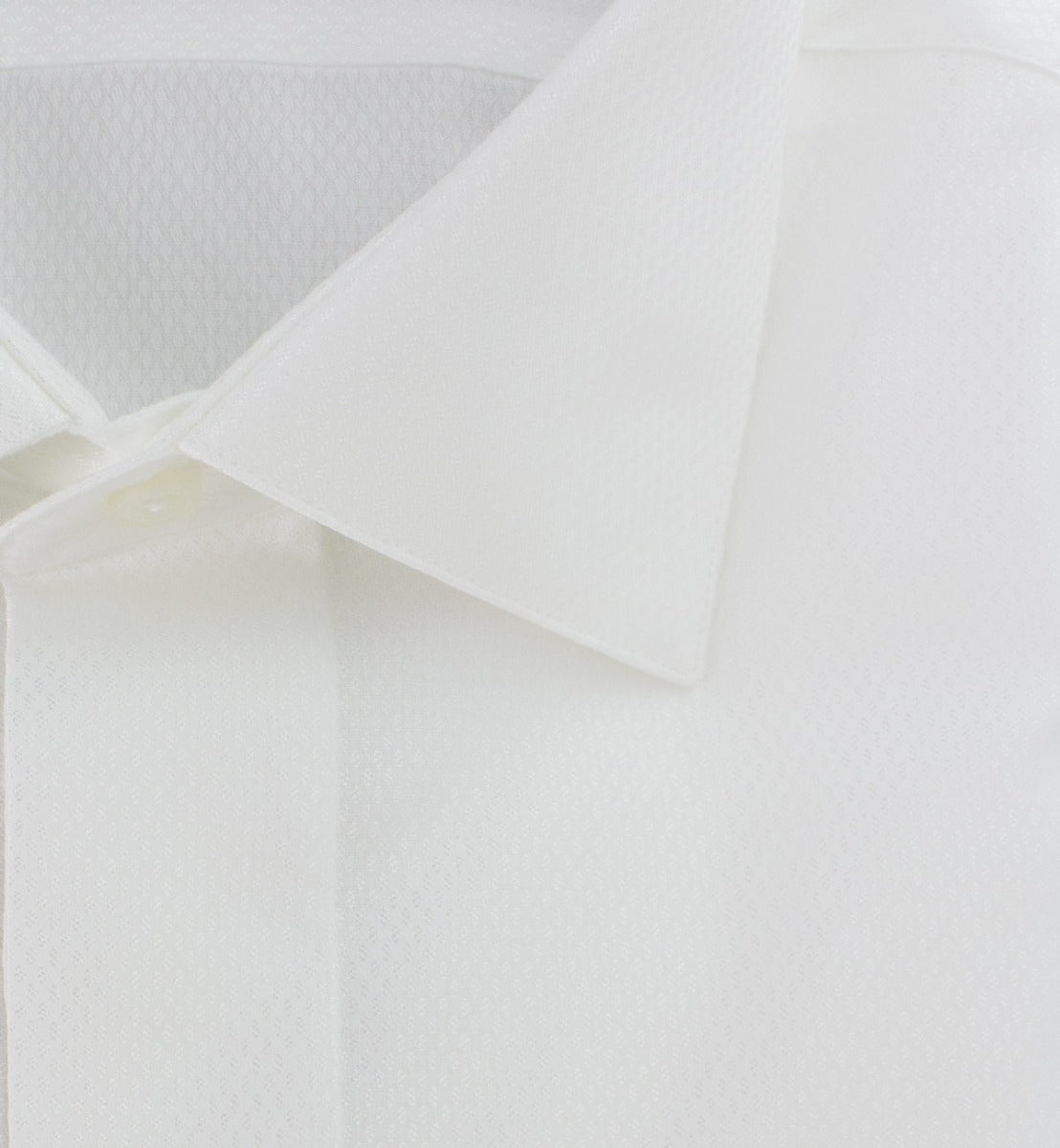 Camicia uomo sartoriale collo italiano ricamo semi lucido bottoni a scomparsa