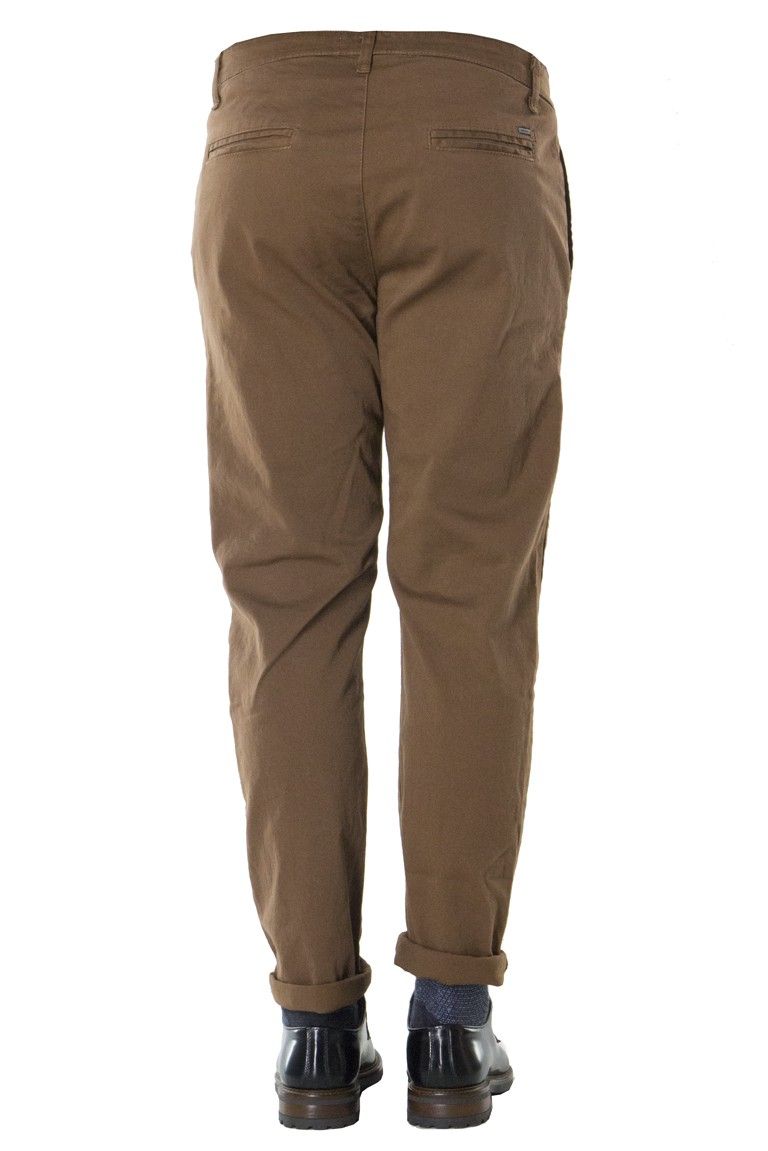Pantalone uomo cavallo basso in cotone tasca america