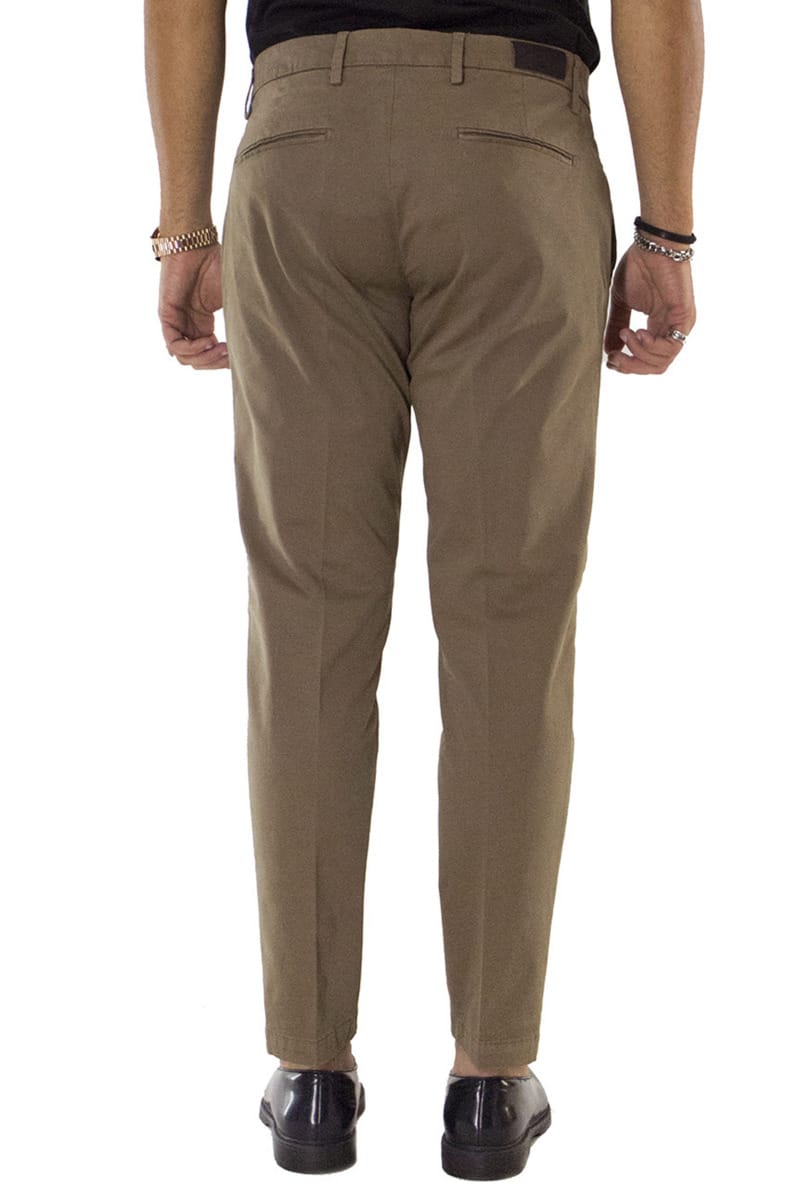 Pantaloni cotone uomo fango invernali elasticizzati tasca america slim fit made in Italy