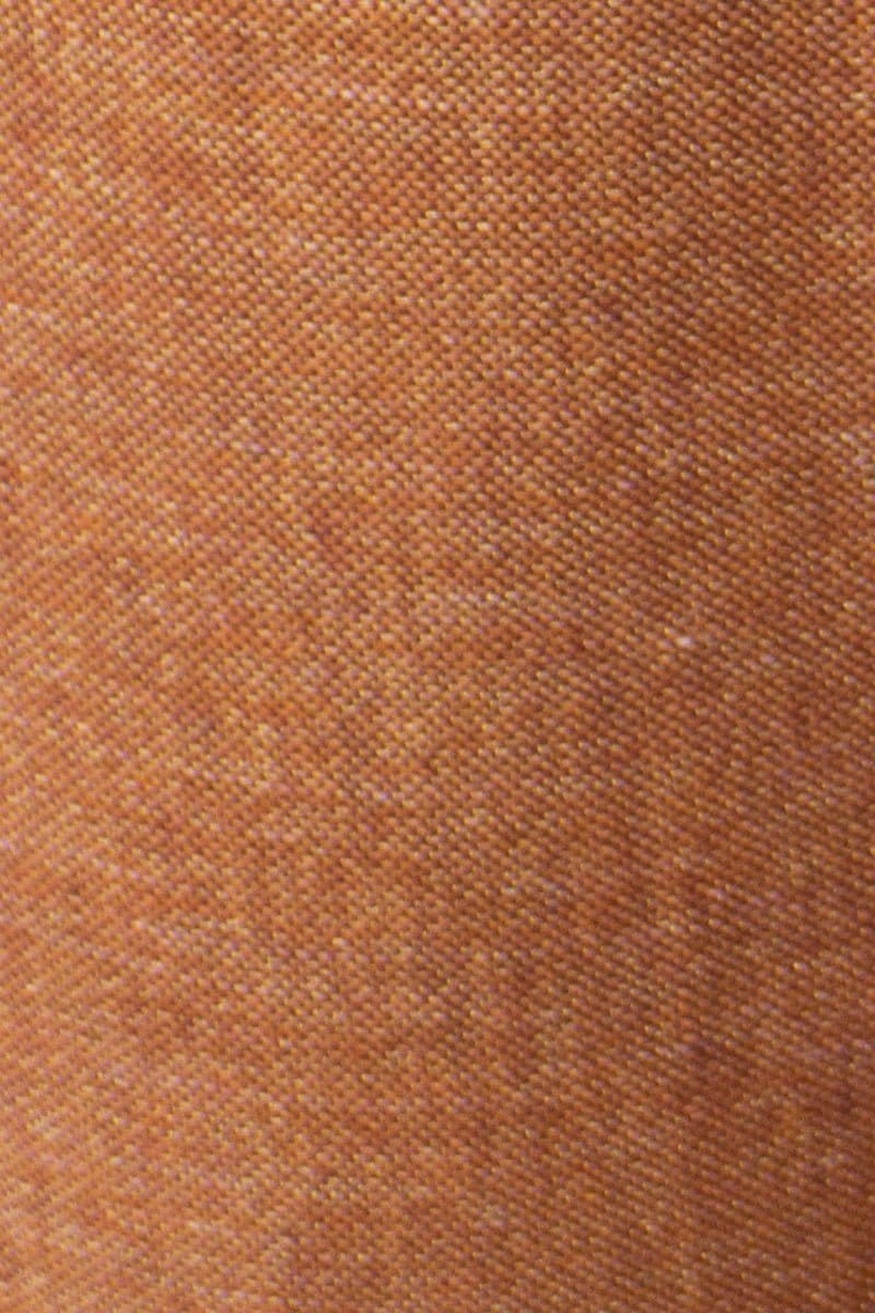 Pantalaccio Uomo Arancio in Lino estivo con pence Tinta Unita vestibilita comoda