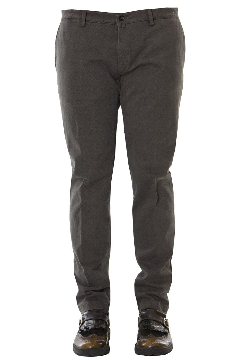 PANTALONE UOMO TASCA AMERICA IN COTONE FANTASIA DAMASCATO