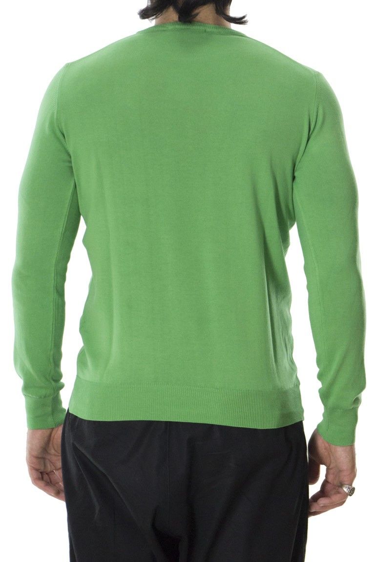 Maglia cotone 100% modello girocollo manica lunga verde