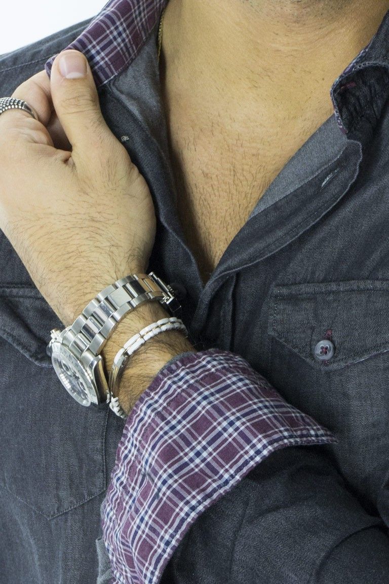 Camicia da uomo slim fit con taschini sul davanti in cotone