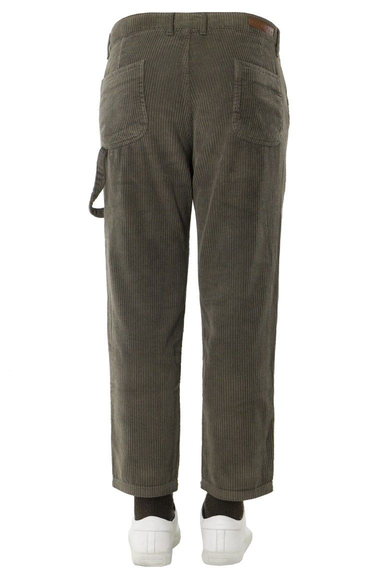 Pantalone uomo velluto a costine larghe regular tasca america