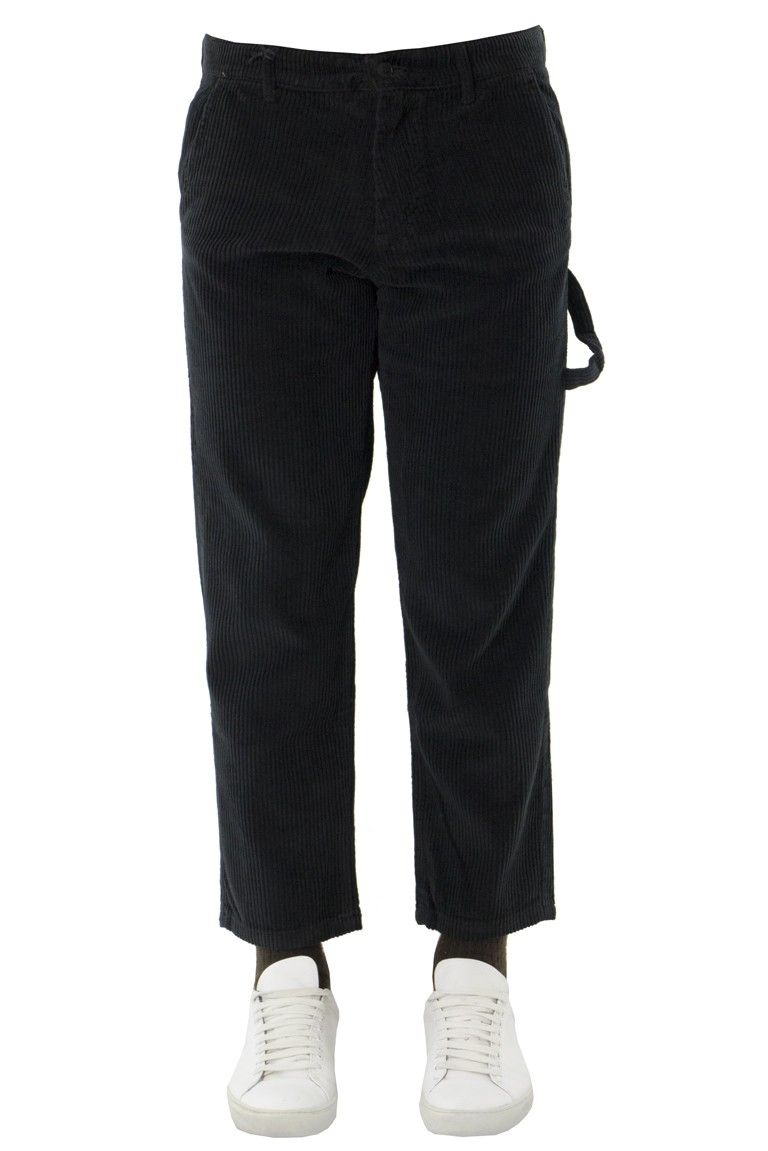 Pantalone uomo velluto a costine larghe regular tasca america