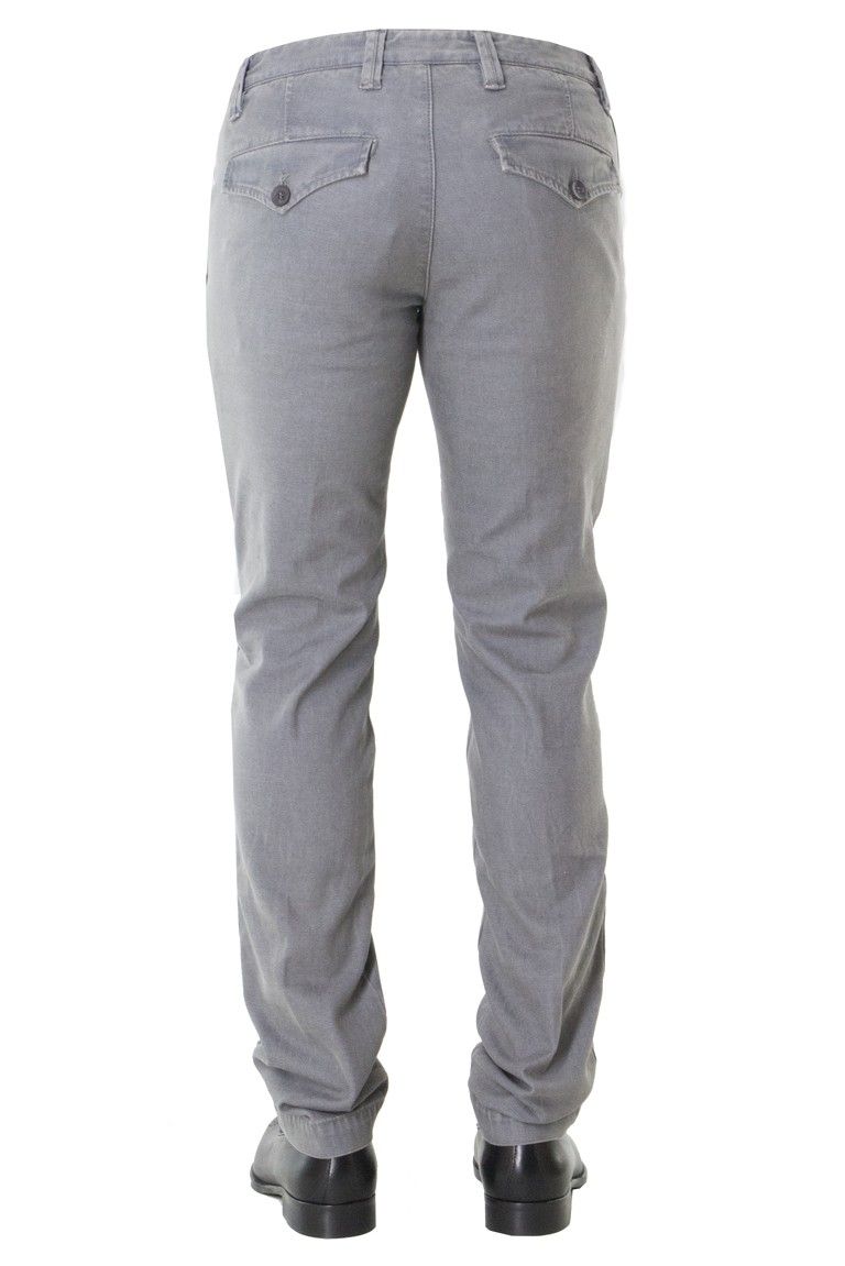 Pantalone uomo tasca america grigio nichol judd con pattine sul retro