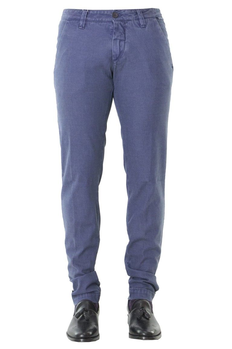 Pantalone uomo tasca america grigio nichol judd con pattine sul retro