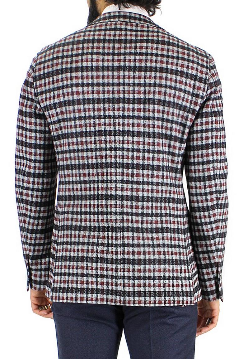 Giacca invernale da uomo monopetto fantasia quadri slim fit