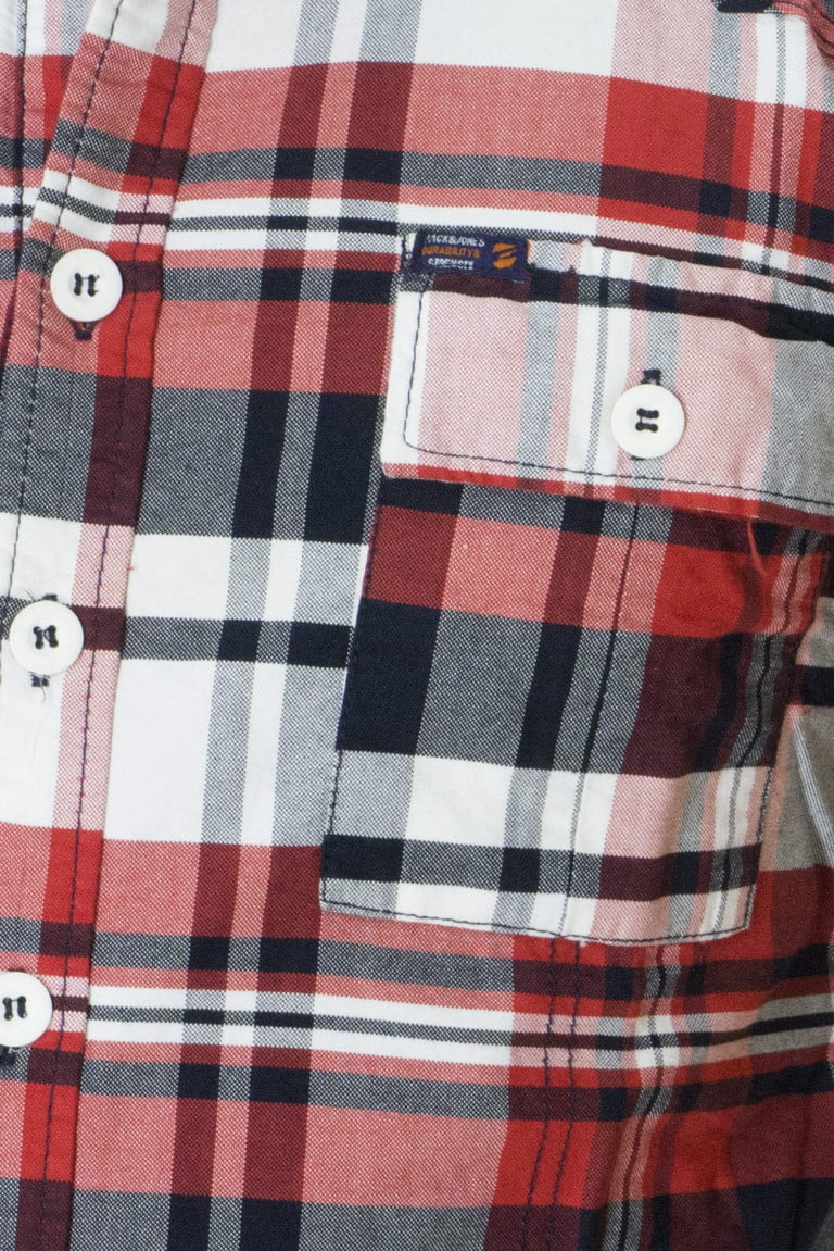 Camicia da uomo estiva mezze maniche fantasia quadri grandi