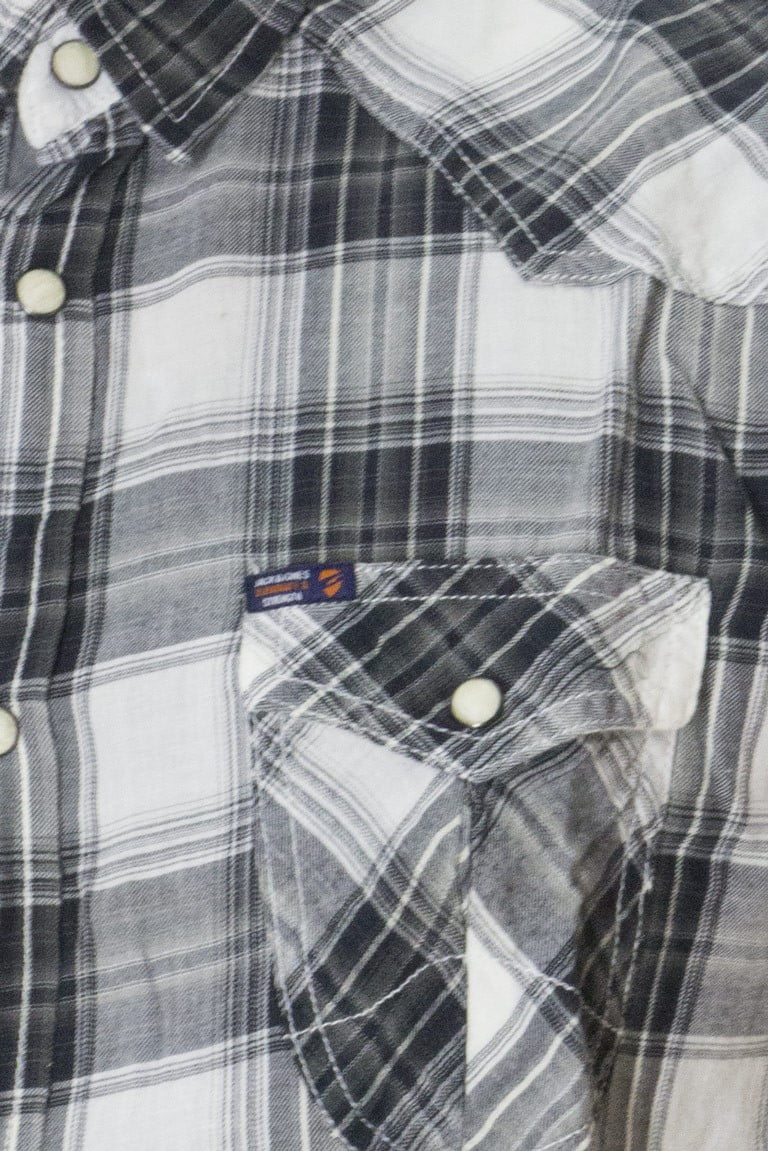 Camicia uomo mezze maniche cotone elasticizzato slim fit fantasia quadri