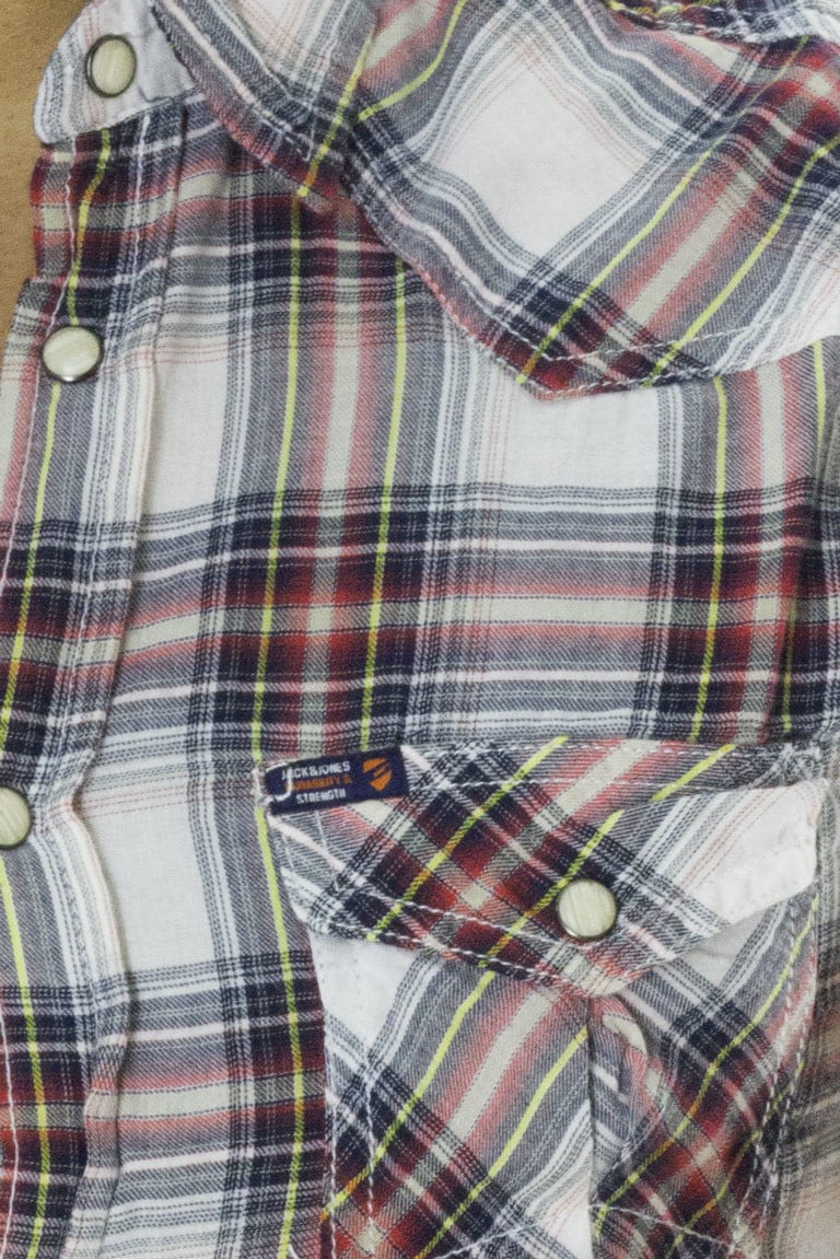 Camicia uomo mezze maniche cotone elasticizzato slim fit fantasia quadri