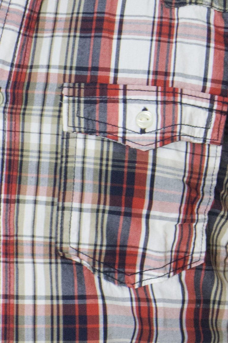Camicia uomo mezze maniche cotone elasticizzato slim fantasia quadri