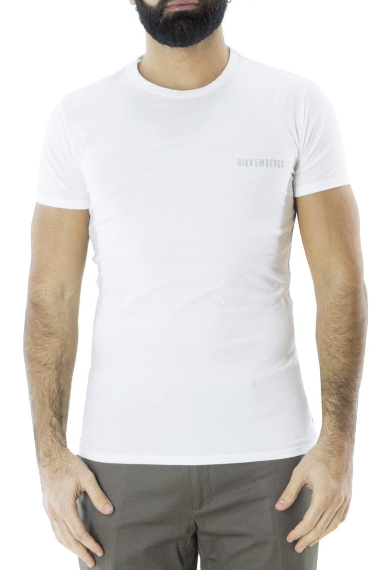 T-shirt intima da uomo in cotone elasticizzato modello girocollo 2 pack slim fit