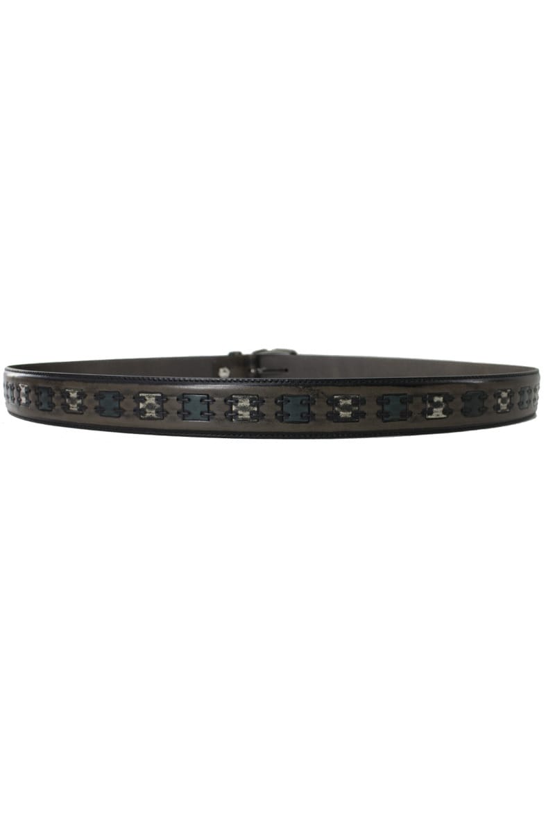 Cintura uomo marrone in vera pelle vintage effetto consumato made in italy