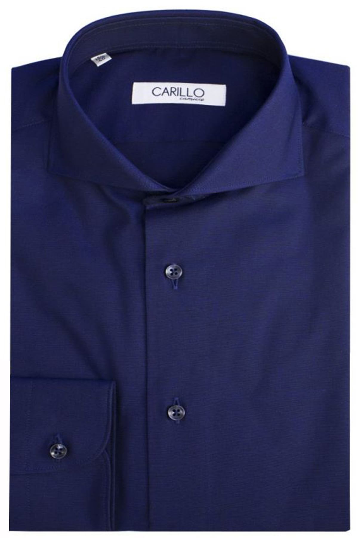Camicia Uomo Collo Francese Blu regular fit