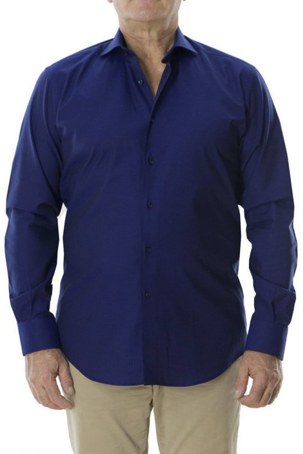 Camicia Uomo Collo Francese Blu regular fit
